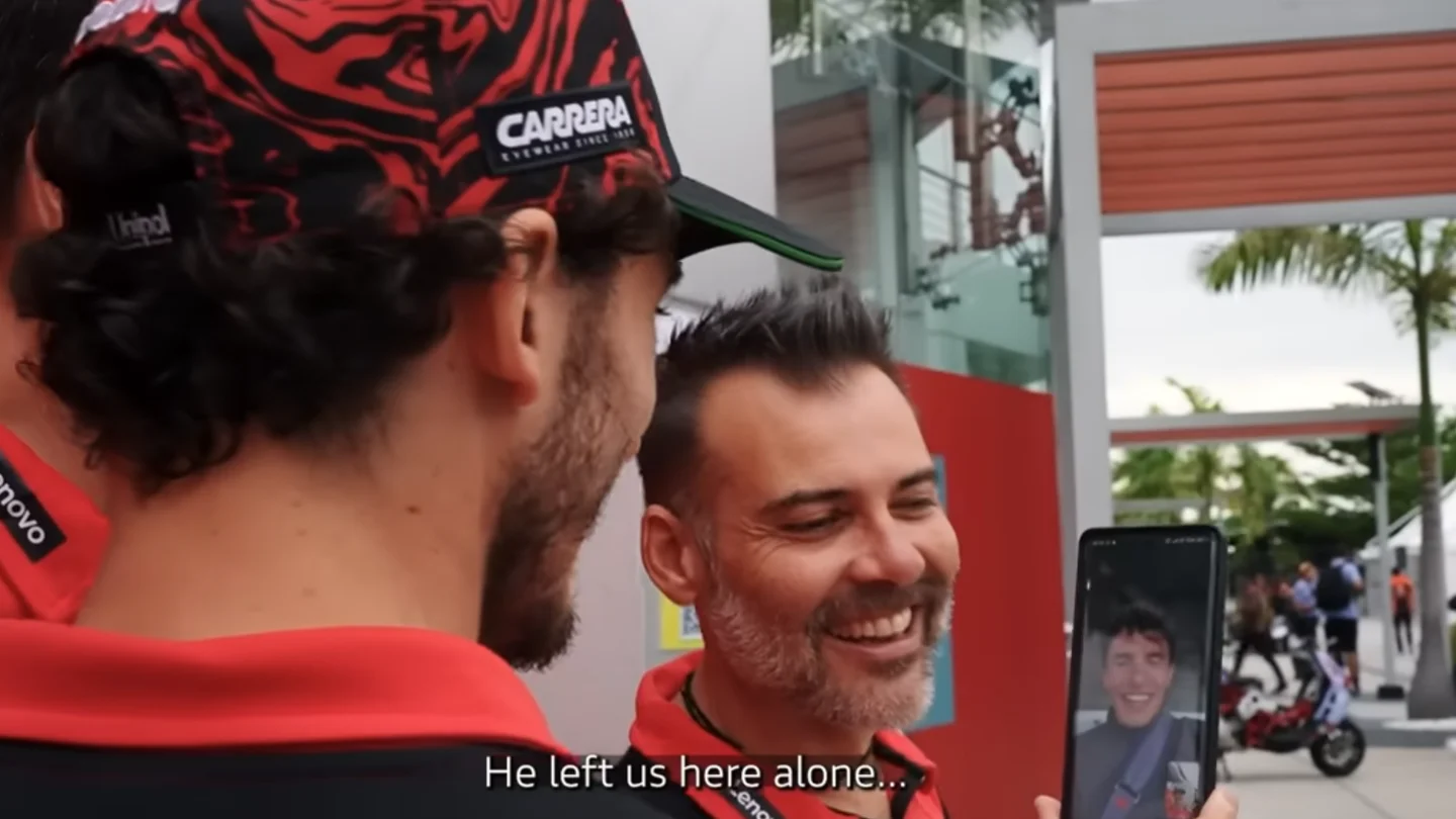 Ducati desvela la videollamada entre Marc Márquez y Bagnaia Ducati desvela la videollamada entre Marc Márquez y Bagnaia