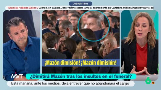 La analista indica que los insultos recibidos por el presidente de la Generalitat Valenciana durante el funeral de Estado por las v&iacute;ctimas de la DANA, "dejan en evidencia que lo que no deber&iacute;a seguir pasando es que este se&ntilde;or fuera presidente". 