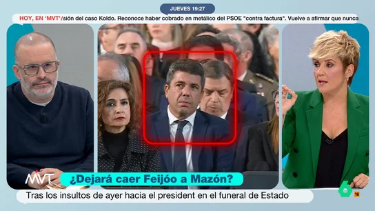 Cristina Pardo: "Santiago Abascal se ha convertido en el mayor 'mazonieber' de España" El diario 'El Mundo' se ha mostrado muy crítico con Feijóo en una editorial en la que expone que el líder popular sostiene a Mazón. Además, afirman que el valenciano es el obstáculo para la reconstrucción moral y física de Valencia.