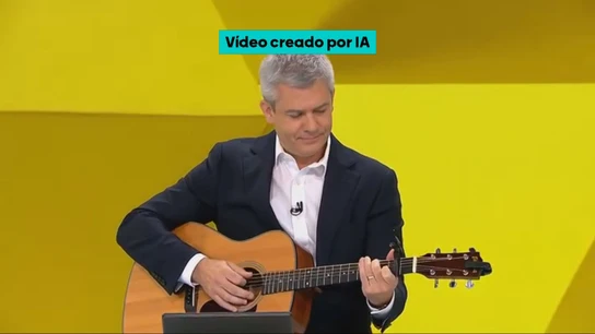 Rodrigo Blázquez tocando la guitarra en una imagen hecha con IA Rodrigo Blázquez tocando la guitarra en una imagen hecha con IA