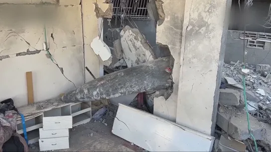 Imagen de un proyectil sin detonar en Gaza Imagen de un proyectil sin detonar en Gaza