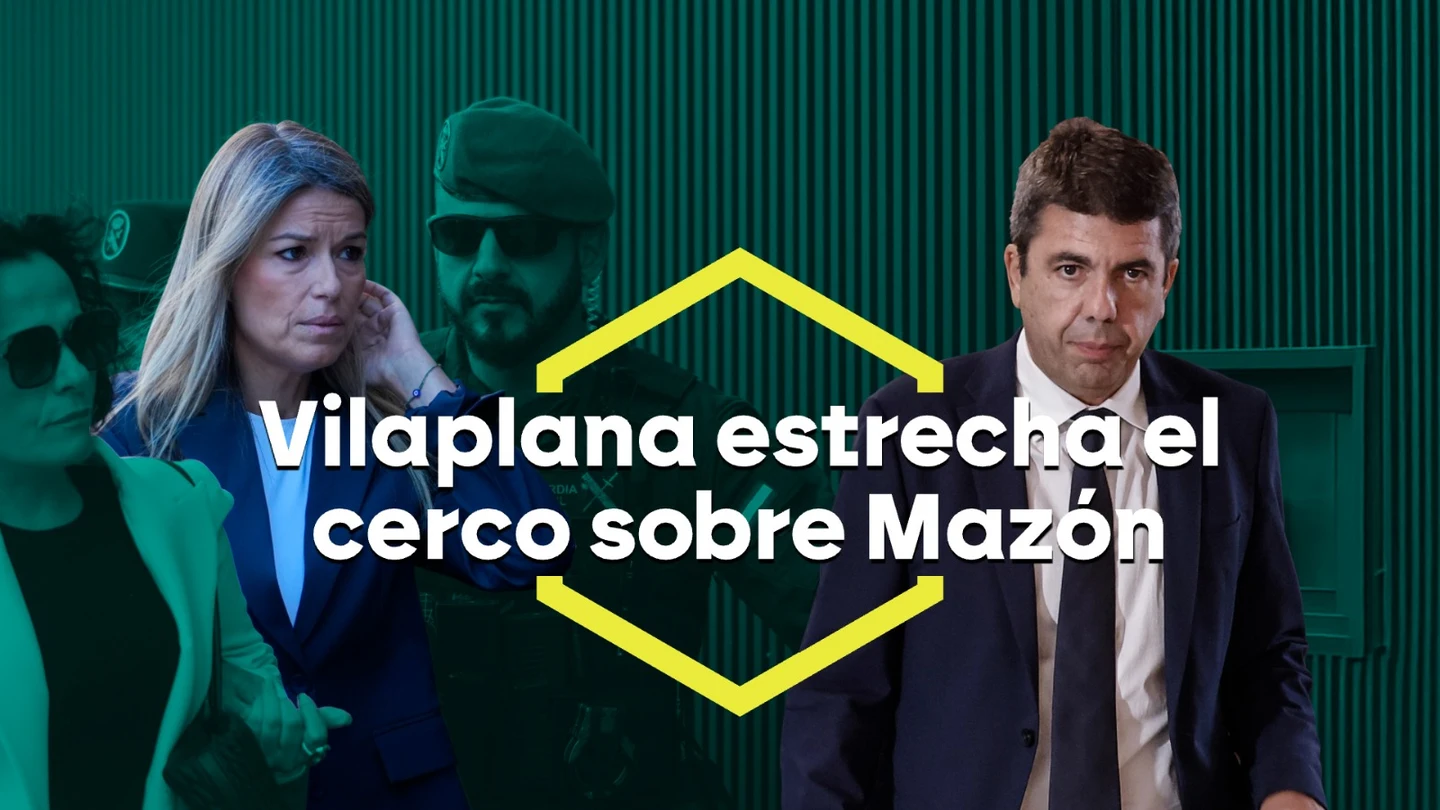 Maribel Vilaplana y Carlos Mazón en un montaje. Maribel Vilaplana y Carlos Mazón en un montaje.