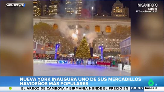 Nueva York inaugura su mercadillo navideño más famoso y su emblemática pista de hielo: "Hay tanta gente que estás a punto de piñarte siempre" Nueva York inaugura su mercadillo navideño más famoso y su emblemática pista de hielo: "Hay tanta gente que estás a punto de piñarte siempre"