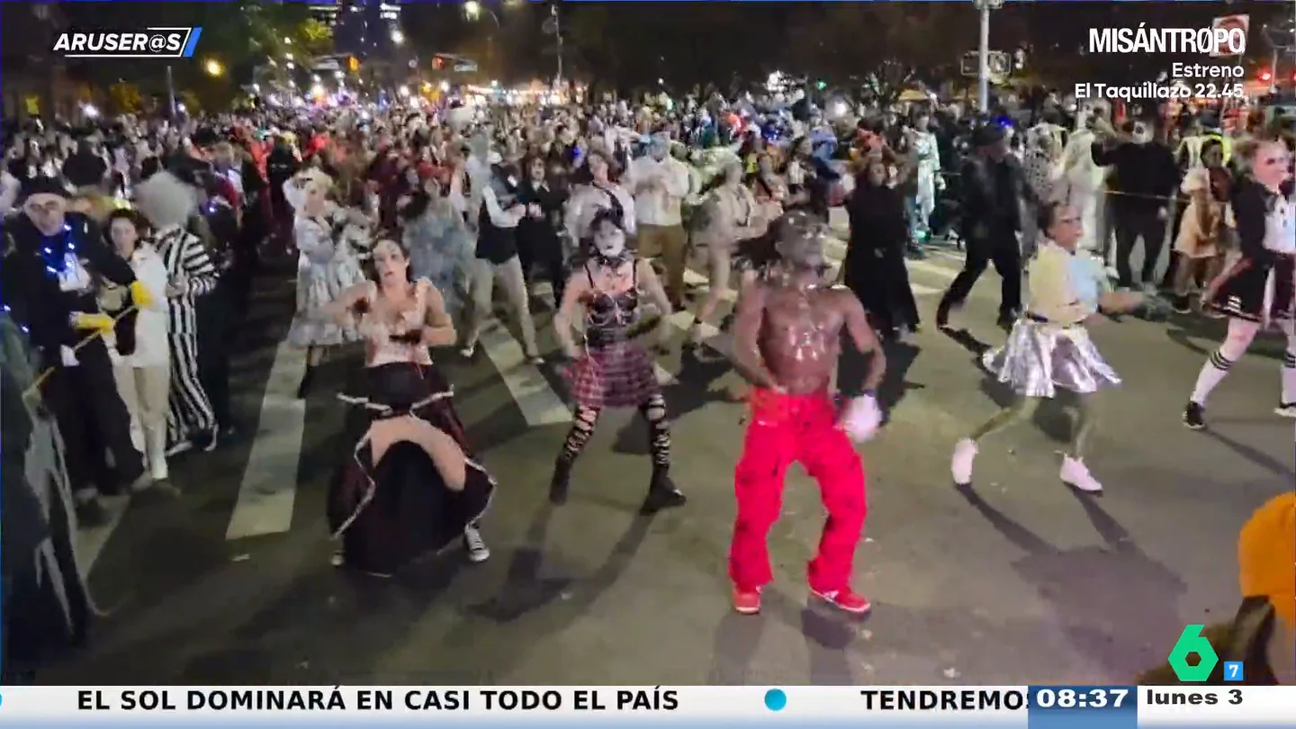 Nueva York resucita a Michael Jackson con el espectacular baile al ritmo de 'Thriller' para celebrar Halloween Nueva York resucita a Michael Jackson con el espectacular baile al ritmo de 'Thriller' para celebrar Halloween