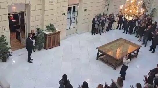 García Ortiz, ovacionado esta mañana en la Fiscalía