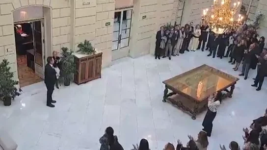 García Ortiz, ovacionado esta mañana en la Fiscalía García Ortiz, ovacionado esta mañana en la Fiscalía