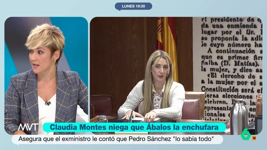 Cristina Pardo, sobre las acusaciones de Claudia Montes: "Por lo que sea vio cosas raras, pero no las denunció" Más Vale Tarde analiza las declaraciones de Claudia Montes, 'Miss Asturias', en la comisión del Senado sobre el 'caso Koldo' donde ha afirmado que la cambiaban de puesto de trabajo porque "empezaba a descubrir supuestas corrupciones".