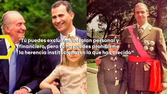 El reproche del emérito a Felipe VI cuando le retiró el sueldo: "Significa que me rechazas. No puedes prohibirme la herencia institucional" El reproche del emérito a Felipe VI cuando le retiró el sueldo: "Significa que me rechazas. No puedes prohibirme la herencia institucional"