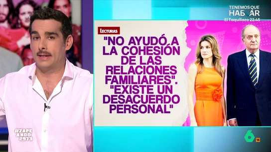 Juan Sanguino, sobre el 'traje' que le hace Juan Carlos I a Letizia en sus memorias: "Le ha faltado decir que mató a Manolete" Las portadas de las revistas del corazón están ocupadas por los pasajes más jugosos de las memorias del rey emérito y el periodista ha hecho un repaso de las mismas.
