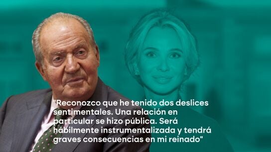 Extracto de las memorias del rey Juan Carlos sobre sus "deslices sentimentales".