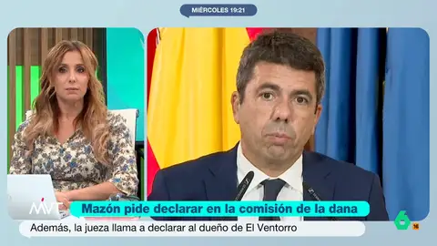 Carmen Morodo, sobre la jueza de la DANA: "Su objetivo es cercar a Mazón" Nuria Ruiz Tobarra ha citado a declarar al dueño de El Ventorro. Estas pesquisas, según la periodista, tienen el objetivo de recabar toda la información necesaria antes de tener que elevar la causa.