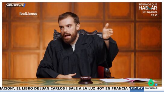 Ibai Llanos se pone la toga de juez para resolver juicios absurdos: el v&iacute;deo del caso de la novia que no regalaba camisetas de f&uacute;tbol