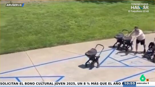 El v&iacute;deo viral en el que unos padres convierten los carritos de sus beb&eacute;s en protagonistas de un ins&oacute;lito juego