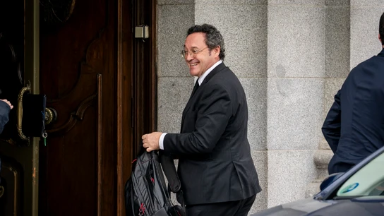 El fiscal general del Estado, Álvaro García Ortiz, a su llegada al Tribunal Supremo en la tercera jornada del juicio contra él El fiscal general del Estado, Álvaro García Ortiz, a su llegada al Tribunal Supremo en la tercera jornada del juicio contra él