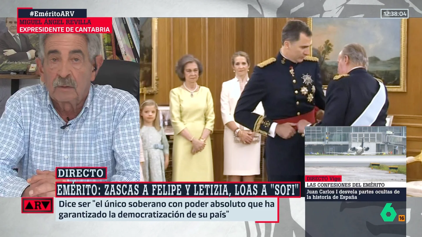Miguel Ángel Revilla, tajante sobre los sentimientos de Juan Carlos I hacia la reina Sofía: "No la quiere en absoluto" Miguel Ángel Revilla, tajante sobre los sentimientos de Juan Carlos I hacia la reina Sofía: "No la quiere en absoluto"