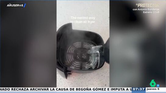 Truco de Aruser@s para limpiar de manera r&aacute;pida y eficaz tu freidora de aire en 3 minutos