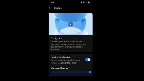 Ajustando la vibración