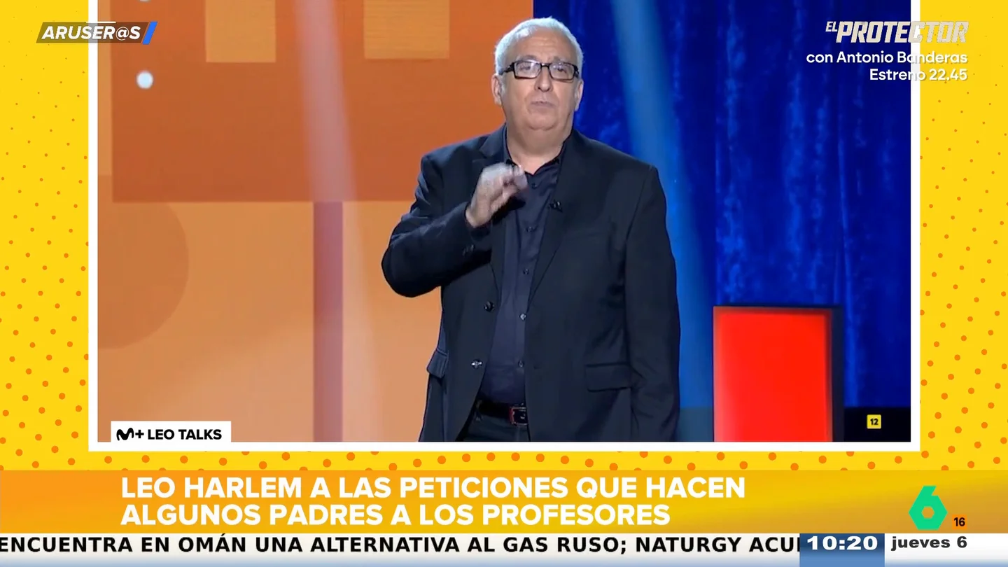 Leo Harlem, contra las exigencias de algunos padres con los profesores: "Antes bocadillo de sobrasada, ahora palitos de zanahoria" Leo Harlem, contra las exigencias de algunos padres con los profesores: "Antes bocadillo de sobrasada, ahora palitos de zanahoria"