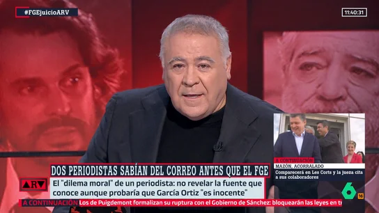 Alfonso Pérez Medina, tras declarar en el juicio al fiscal: "Comparto el dilema moral de Precedo. Nosotros sabemos quién es nuestra fuente, pero no podemos revelarla" Alfonso Pérez Medina, tras declarar en el juicio al fiscal: "Comparto el dilema moral de Precedo. Nosotros sabemos quién es nuestra fuente, pero no podemos revelarla"