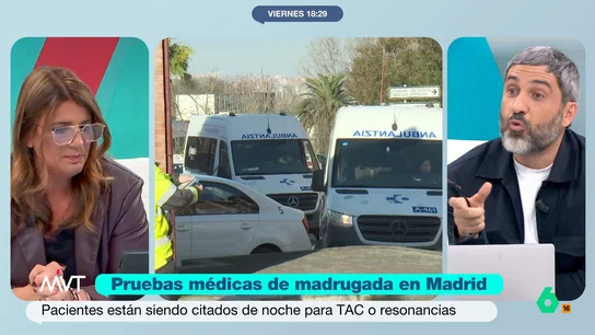 Pedro Águeda, sobre las listas de espera médicas: "A Madrid hay que exigirle más" Muchos pacientes madrileños han manifestado que les están citando de madrugada para hacerse pruebas médicas debido a las largas listas de espera. Si no las aceptan, tienen que esperar meses para tener una nueva cita.