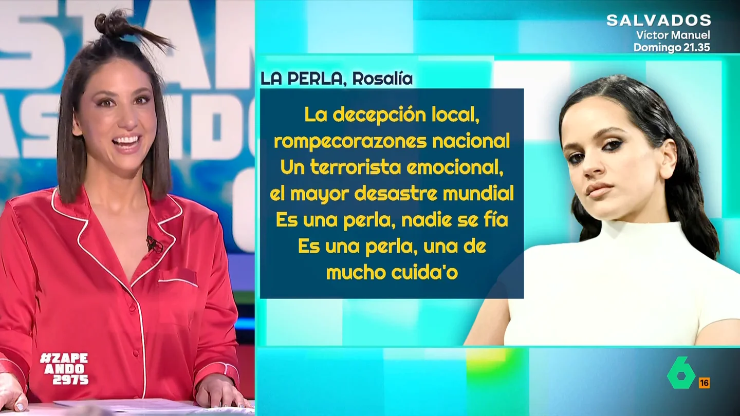 Maya Pixelskaya, tras escuchar 'La Perla' de Rosalía: "El disco es 'Lux', pero barajaron llamarlo 'Me cago en tus muertos'" "Él es tan encantador, estrella de la sinrazón. Un espejismo, medalla olímpica de oro al más cabrón", canta Rosalía en 'La Perla', una de las canciones más comentadas de su nuevo disco, 'Lux', donde hay quien ve mensajes para Rauw Alejandro.