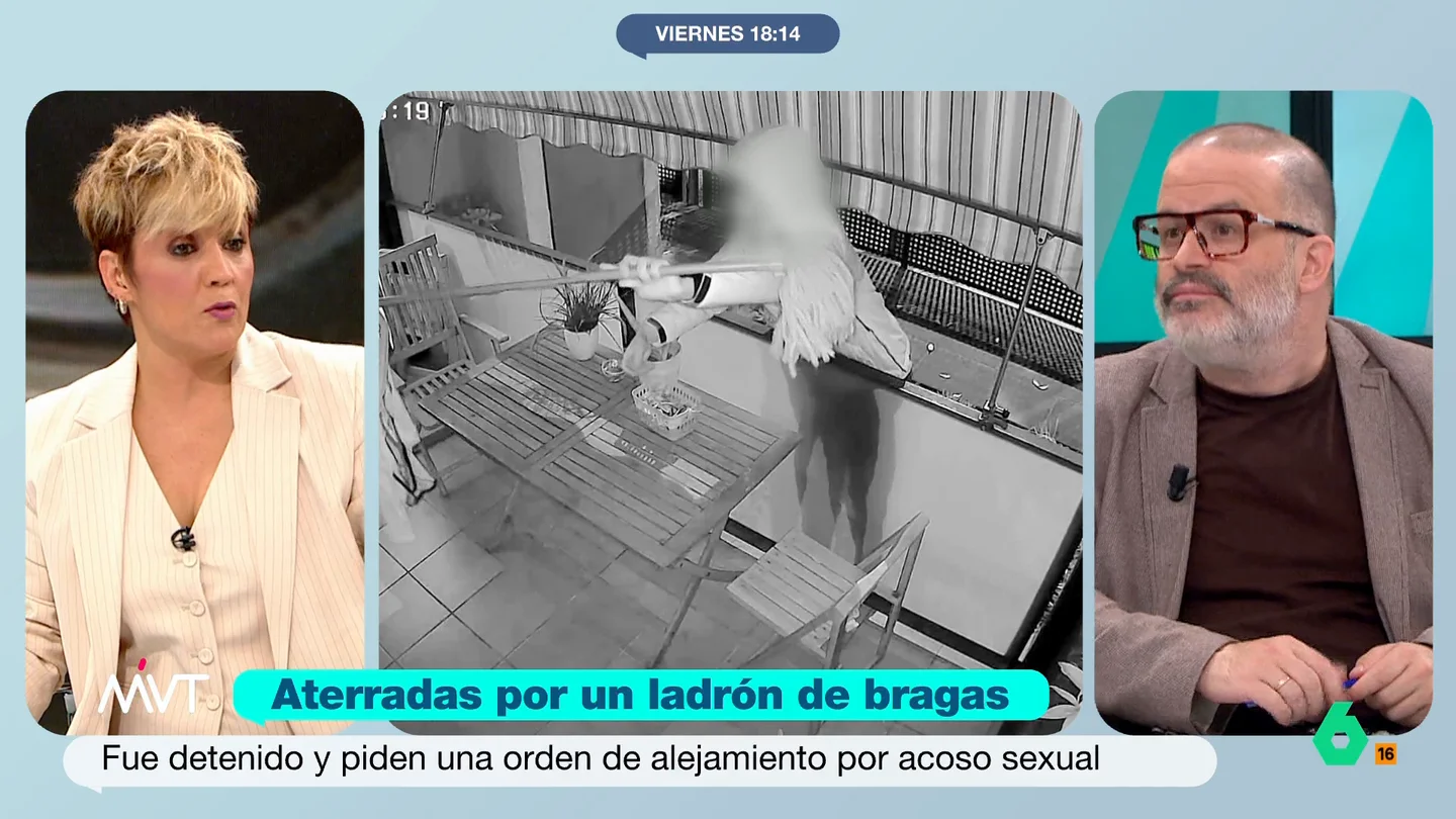 Edu Galán, tajante con el ladrón de ropa interior de Barcelona: "No solo es intolerable sino que es criminal" Laia y Abril han denunciado que un hombre roba la ropa interior que dejan tendida en su terraza. Este individuo ha llegado a ser detenido, pero, a pesar de ello, esto no ha hecho que deje de actuar.