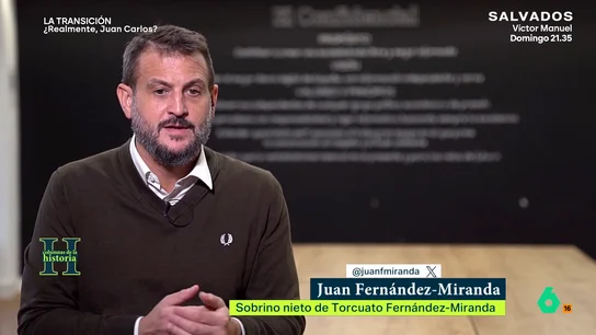 Juan Fernández Miranda: "Cuando veo a jóvenes cantando el 'cara al sol' me dan ganas de llorar. No han comprendido nada" Juan Fernández-Miranda reflexiona sobre cómo ha avanzado España desde la Transición actual y afirma que entre los jóvenes hay "un desconocimiento absoluto de lo que cuesta llegar a la libertad y lo fácil que es destruir lo que tantos años ha costado construir".