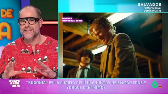 Alberto Rey sobre 'Bugonia', lo nuevo de Yorgos Lánthimos: "Es una película desquiciada" La película está protagonizada por Emma Stone y Jesse Plemons y cuenta la historia de dos conspiranoicos que secuestran a la presidenta de una compañía porque creen que es extraterrestre.