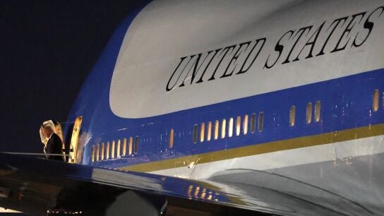 Donald Trump, en el Air Force One