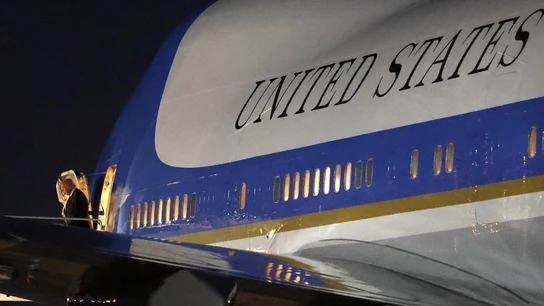 Donald Trump, en el Air Force One Donald Trump, en el Air Force One