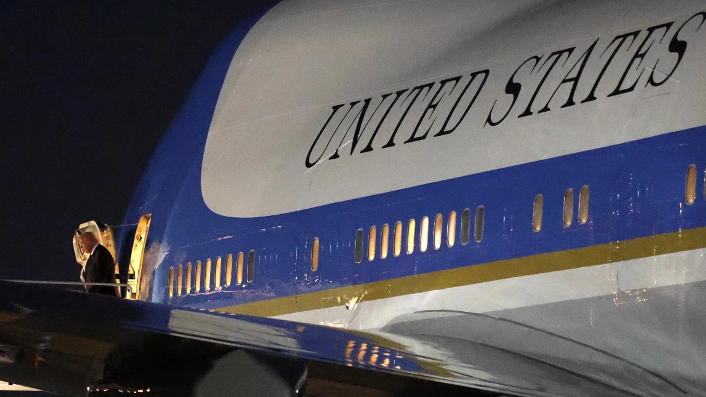 Donald Trump, en el Air Force One Donald Trump, en el Air Force One