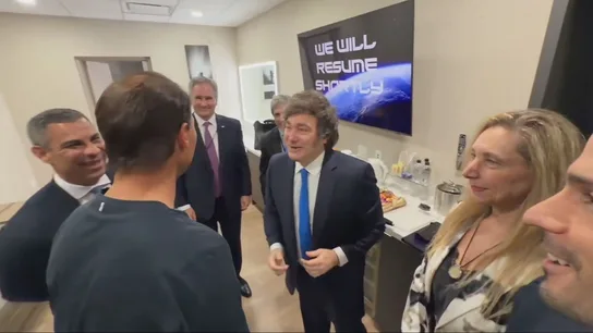 Javier Milei saluda a Rafa Nadal Javier Milei saluda a Rafa Nadal