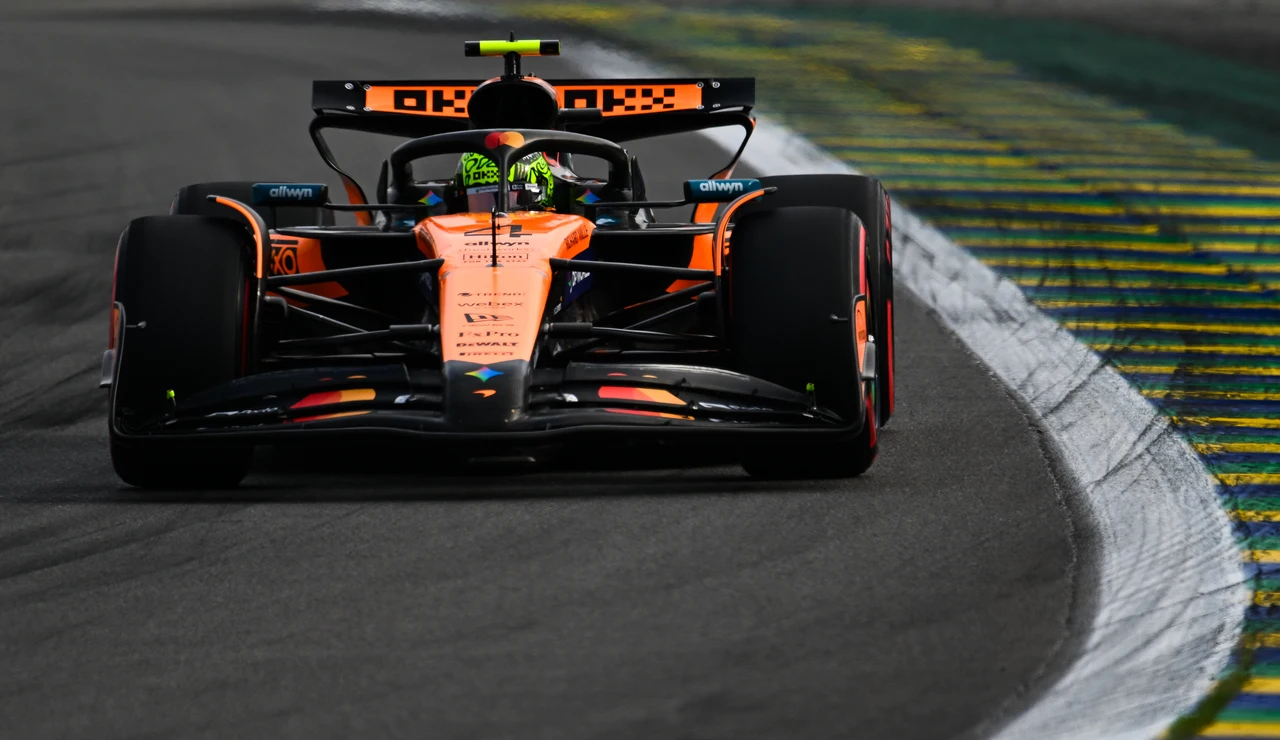 Lando Norris durante el GP de Brasil