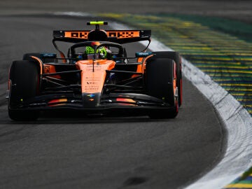 Lando Norris durante el GP de Brasil