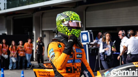 Lando Norris durante el GP de Brasil