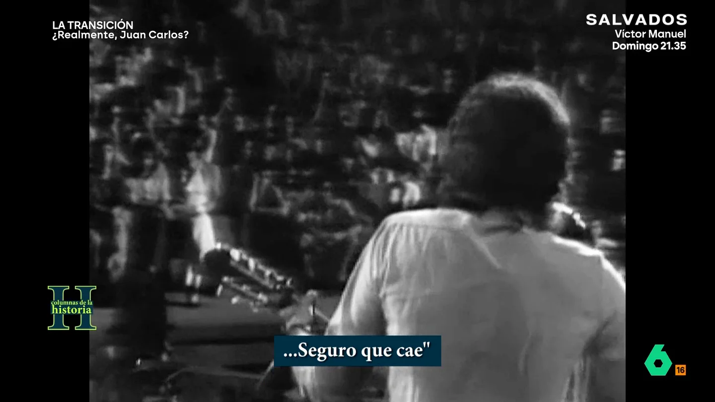 Los conciertos "complicados" de Lluís Llach contra el franquismo: "Sabíamos que éramos más y que teníamos razón" laSexta Columna analiza con Pancho Varona y Kiko Veneno cómo era el movimiento en los últimos días de Franco, desde las canciones prohibidas de Lluís Llach hasta la vanguardia sevillana: "La sociedad iba por delante de los políticos".