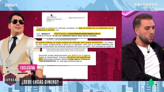 La Roca accede en exclusiva a la documentaci&oacute;n que demuestra que Lucas (de Andy y Lucas) no tiene deudas con Hacienda