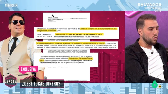 La Roca accede en exclusiva a la documentación que demuestra que Lucas (de Andy y Lucas) no tiene deudas con Hacienda La Roca accede en exclusiva a la documentación que demuestra que Lucas (de Andy y Lucas) no tiene deudas con Hacienda
