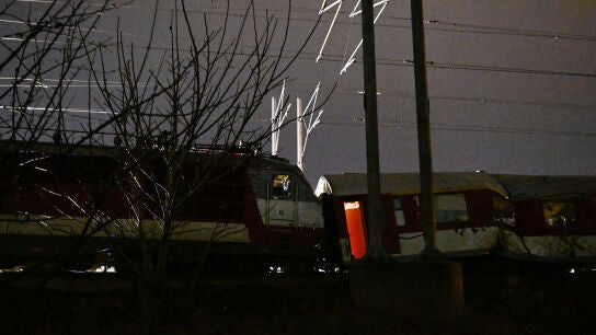 Imagen de los dos trenes que han colisionado en Eslovaquia