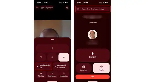 Activando el modo desplazamiento Activando el modo desplazamiento