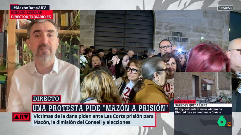 Ignacio Escolar, sobre Mazón: "No ha dimitido de verdad porque teme declarar como imputado ante la jueza de Catarroja" Ignacio Escolar, sobre Mazón: "No ha dimitido de verdad porque teme declarar como imputado ante la jueza de Catarroja"