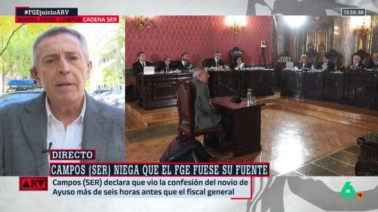 Miguel &Aacute;ngel Campos defiende el anonimato de las fuentes ante el TS: "Una fuente es una persona con conocimiento directo de la informaci&oacute;n que cuesta meses y a&ntilde;os de labrar esa confianza mutua"