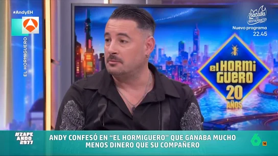Andy desvela en 'El Hormiguero' por qué no cobra royalties por 'Son de amores', en vídeo El artista visitaba el programa de Pablo Motos para presentar su nueva canción, 'Marioneta'. Andy, además, también aclaró algunas cuestiones sobre qué beneficios obtenía por cada concierto o por las escuchas en plataformas de los temas del dúo.