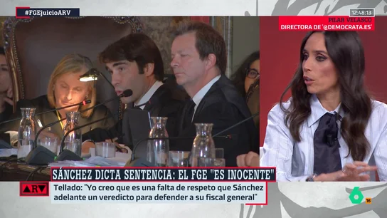 Pilar Velasco ve "fea e innecesaria" una declaración de Sánchez durante el juicio al fiscal general Pilar Velasco ve "fea e innecesaria" una declaración de Sánchez durante el juicio al fiscal general