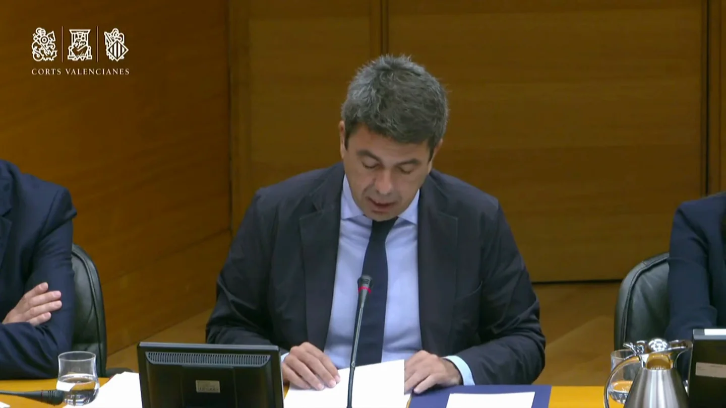 Carlos Mazón, en la comisión de la DANA en Les Corts Carlos Mazón, en la comisión de la DANA en Les Corts