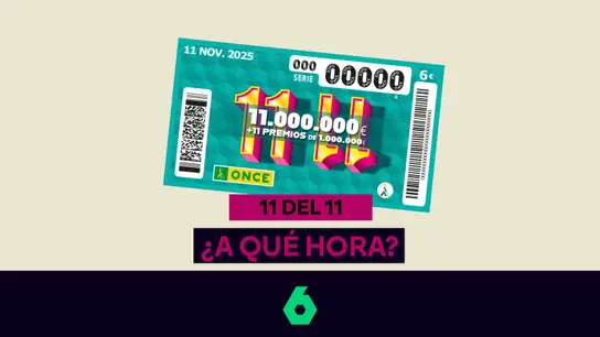 ¿A qué hora es el sorteo del 11 del 11 de la ONCE? ¿A qué hora es el sorteo del 11 del 11 de la ONCE?