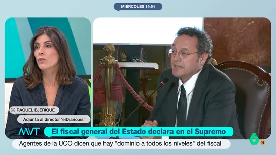 Raquel Ejerique, sobre el fiscal general: "Después de ver este juicio en directo, creo que hizo bien en no dimitir" Raquel Ejerique hace una reflexión en este vídeo sobre el juicio a García Ortiz antes de que mañana quede visto para sentencia: "Si hay una condena, tendrá que estar basada en indicios y deducciones, porque una prueba física no ha aparecido".