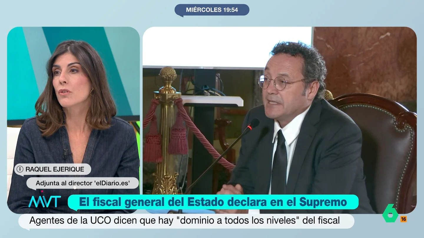 Raquel Ejerique, sobre el fiscal general: "Después de ver este juicio en directo, creo que hizo bien en no dimitir" Raquel Ejerique hace una reflexión en este vídeo sobre el juicio a García Ortiz antes de que mañana quede visto para sentencia: "Si hay una condena, tendrá que estar basada en indicios y deducciones, porque una prueba física no ha aparecido".