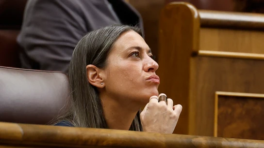 La portavoz de Junts, Míriam Nogueras, en su escaño durante el pleno que el Congreso celebra este jueves La portavoz de Junts, Míriam Nogueras, en su escaño durante el pleno que el Congreso celebra este jueves