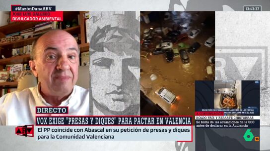 Jos&eacute; Luis Gallego, divulgador ambiental, sobre la DANA del 29-O: "Es mentira que se abrieron compuertas de la presa: se desagu&oacute; a 1.000 hect&oacute;metros c&uacute;bicos y estaban entrando 2.000"